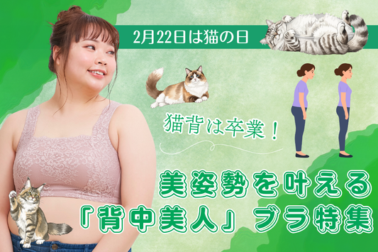 【2月22日は猫の日】猫背は卒業!シャキッと美姿勢を叶える「背中美人」ブラ特集