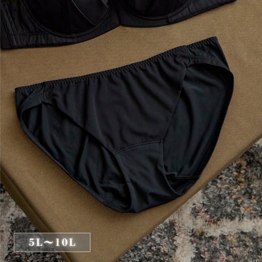 【5L〜10L】美胸キーパーグランリフトペアショーツ浅ばきタイプ(ブラック)_90605-51