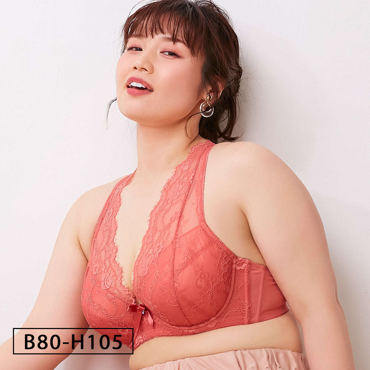 【B80~H105】しっかりホールド・美胸キーパーフルカップブラ(ブラッドオレンジ)_90117-18