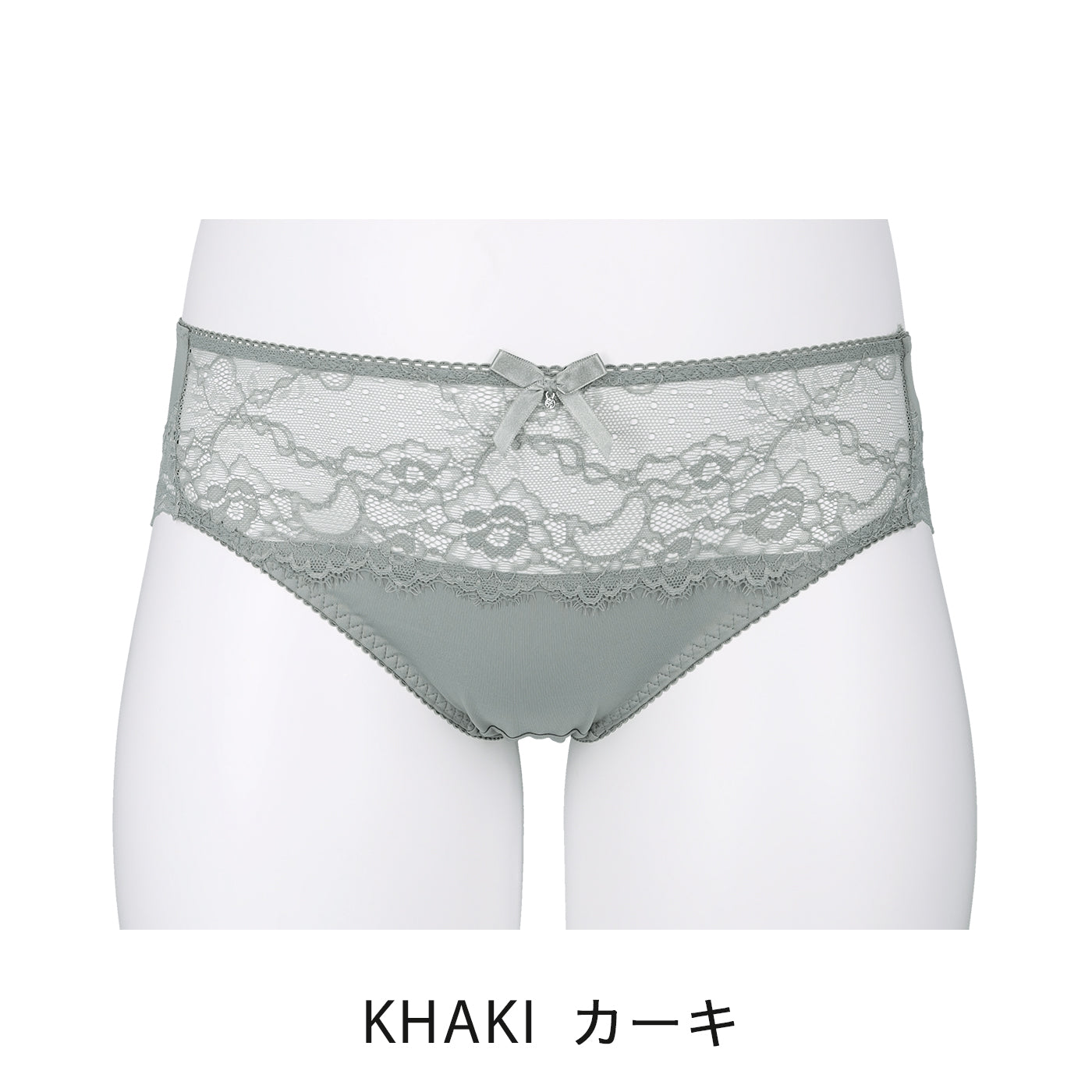 【LL〜10L】しっかりホールド・美胸キーパーフルカップペアショーツ(カーキ)_90118-23