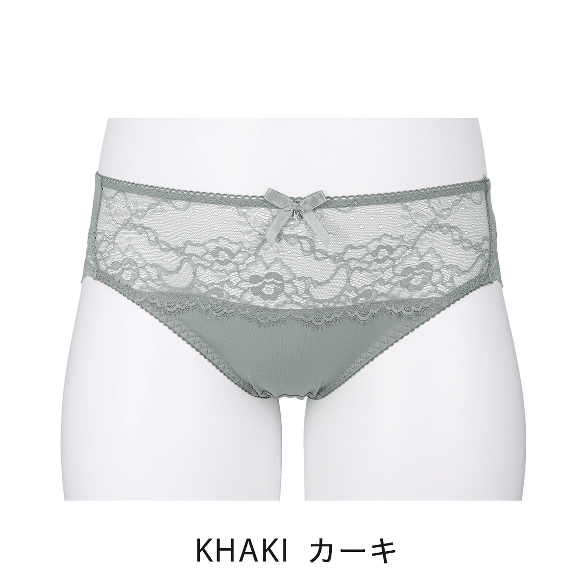 【LL〜10L】しっかりホールド・美胸キーパーフルカップペアショーツ(カーキ)_90118-23