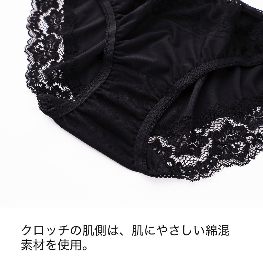 【LL〜10L】しっかりホールド・美胸キーパーフルカップペアショーツ(ミント)_90567-31