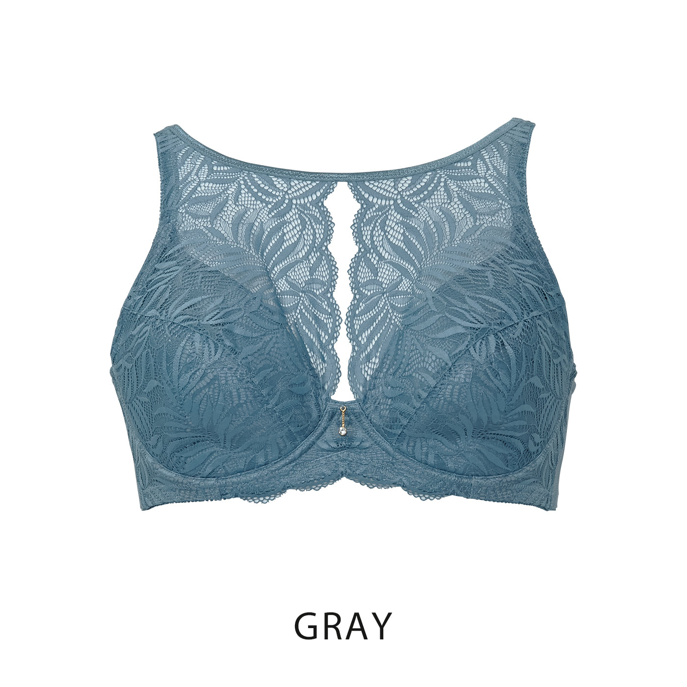 【B80~H105】しっかりホールド・美胸キーパー3/4カップブラ(ハイカバレッジタイプ)(グレー)_90314-48