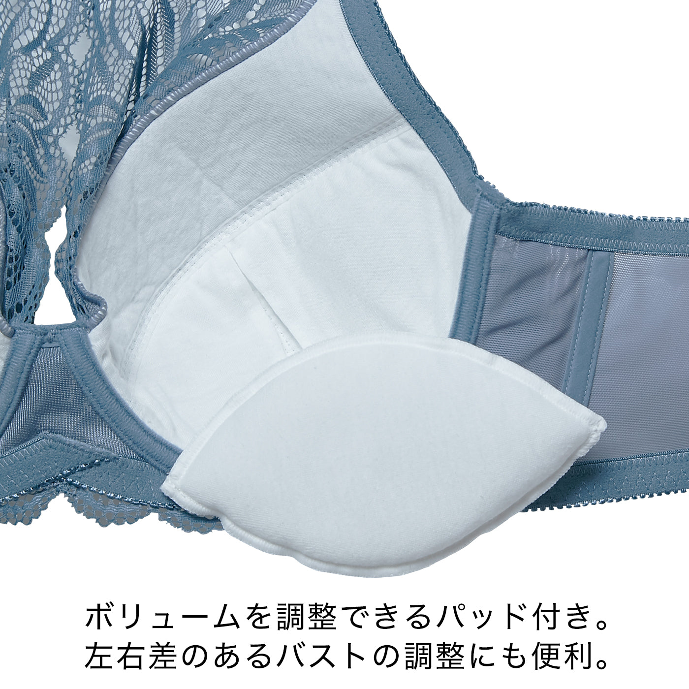 【B80~H105】しっかりホールド・美胸キーパー3/4カップブラ(ハイカバレッジタイプ)(チャコール)_90314-47