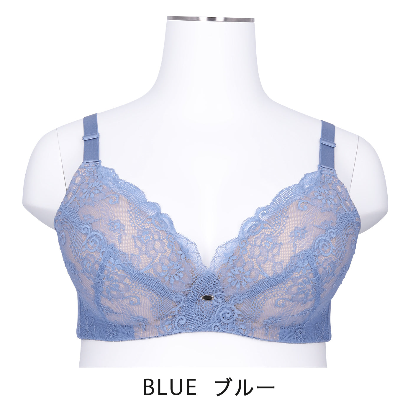 【B80〜H105】しっかりホールド・美胸キーパー3/4カップブラ(ブルー)_90379-33