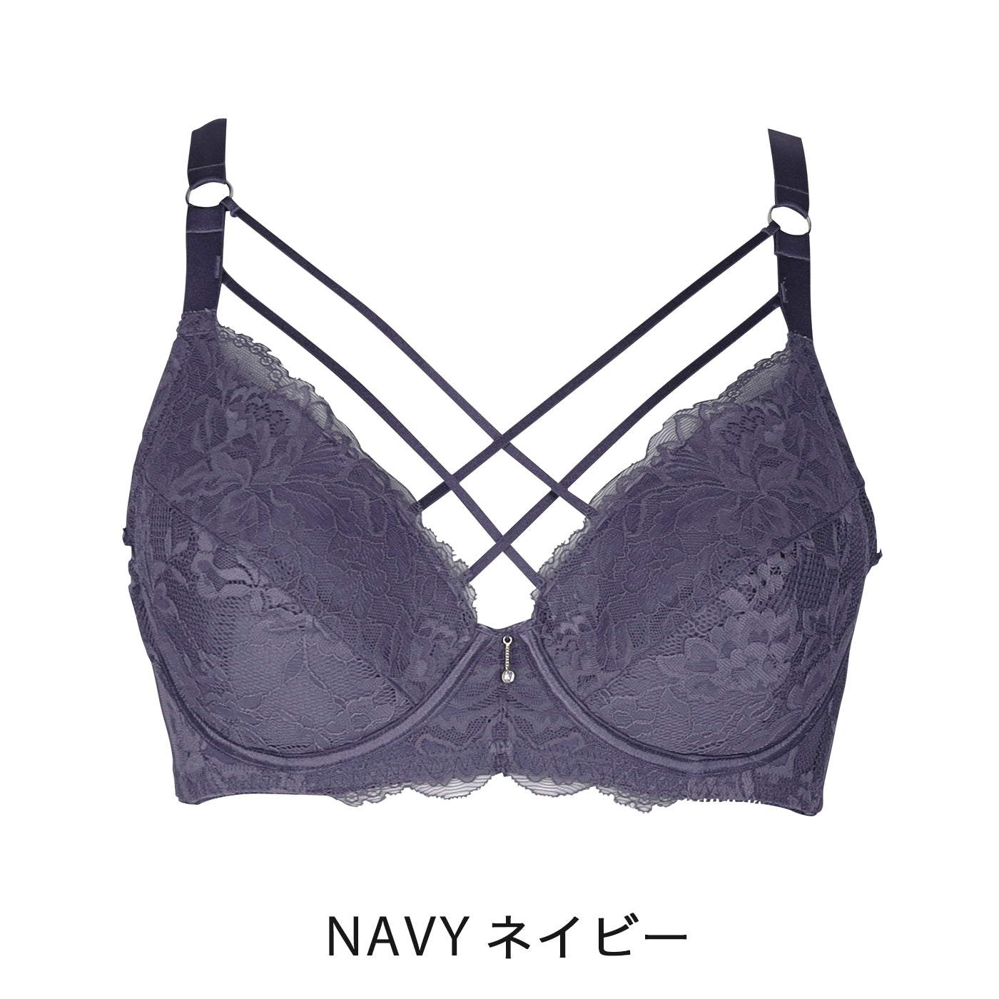 【B80〜H105】しっかりホールド・美胸キーパー3/4カップブラ(ネイビー)_90406-36