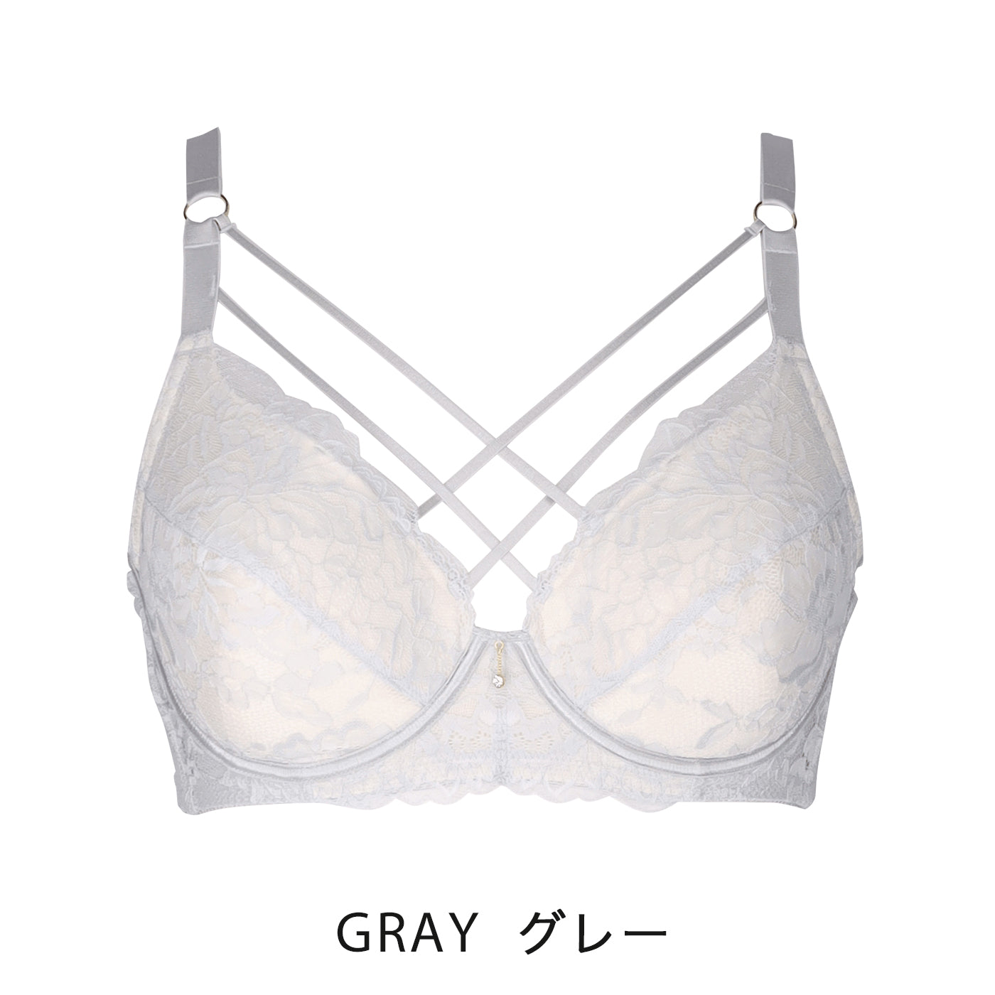 【B80〜H105】しっかりホールド・美胸キーパー3/4カップブラ(グレー)_90406-48