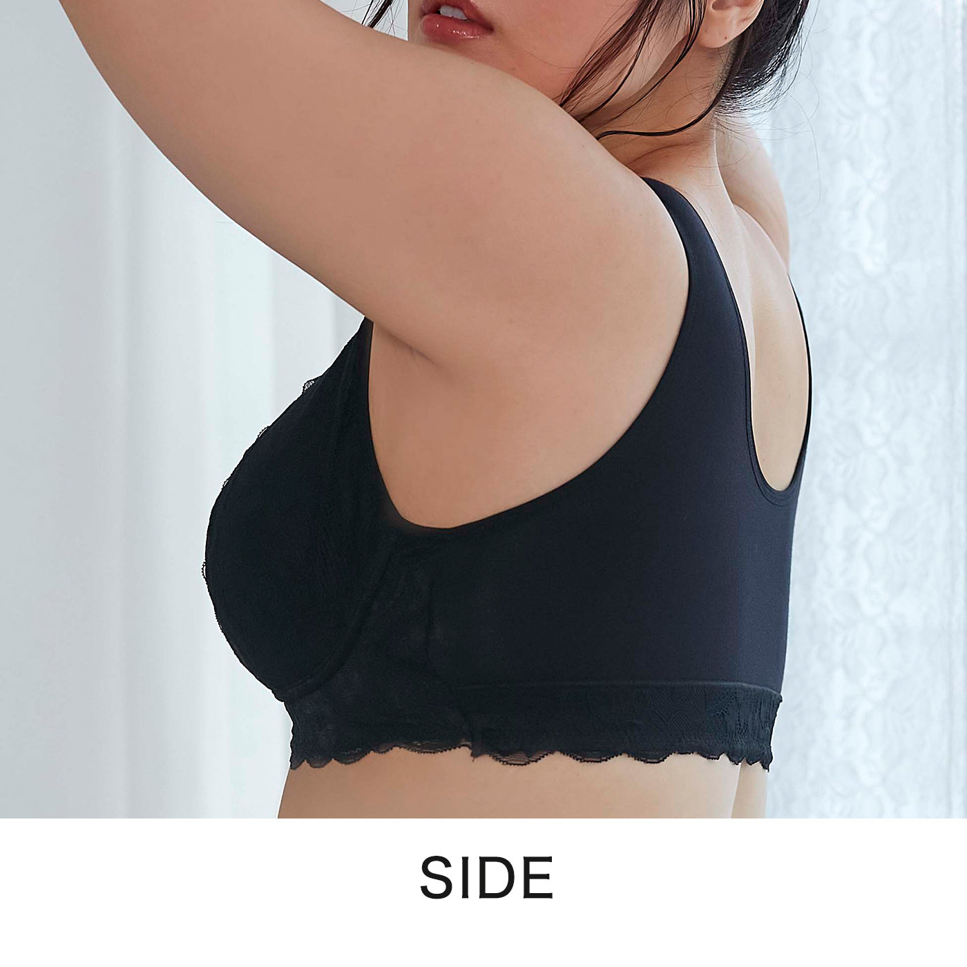 【LL~5L】Relaxina bra ノンワイヤー ブラジャー(ブルー)_90424-33