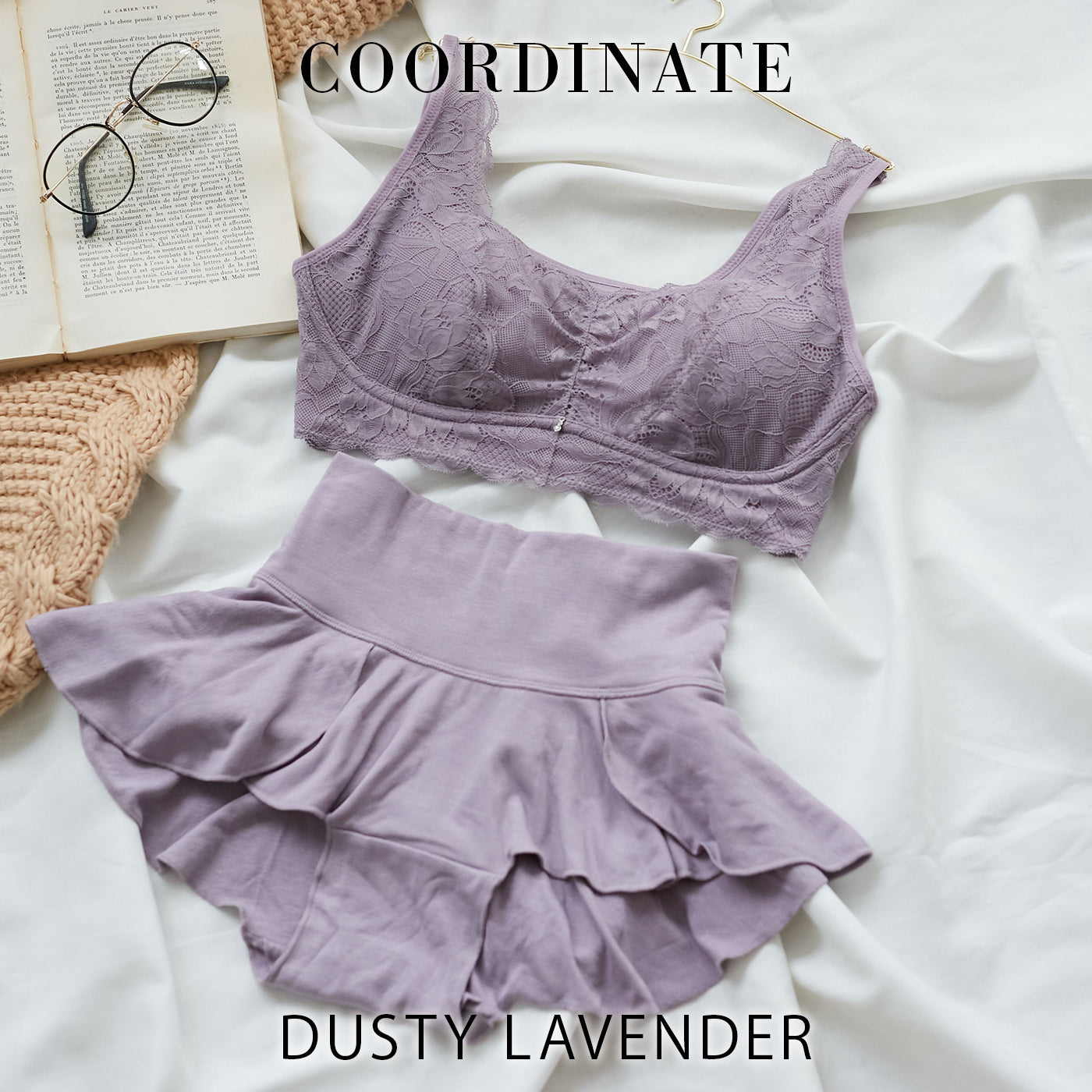 【LL〜5L】Relaxina bra ナイトショーツ(くすみラベンダー)_90429-40
