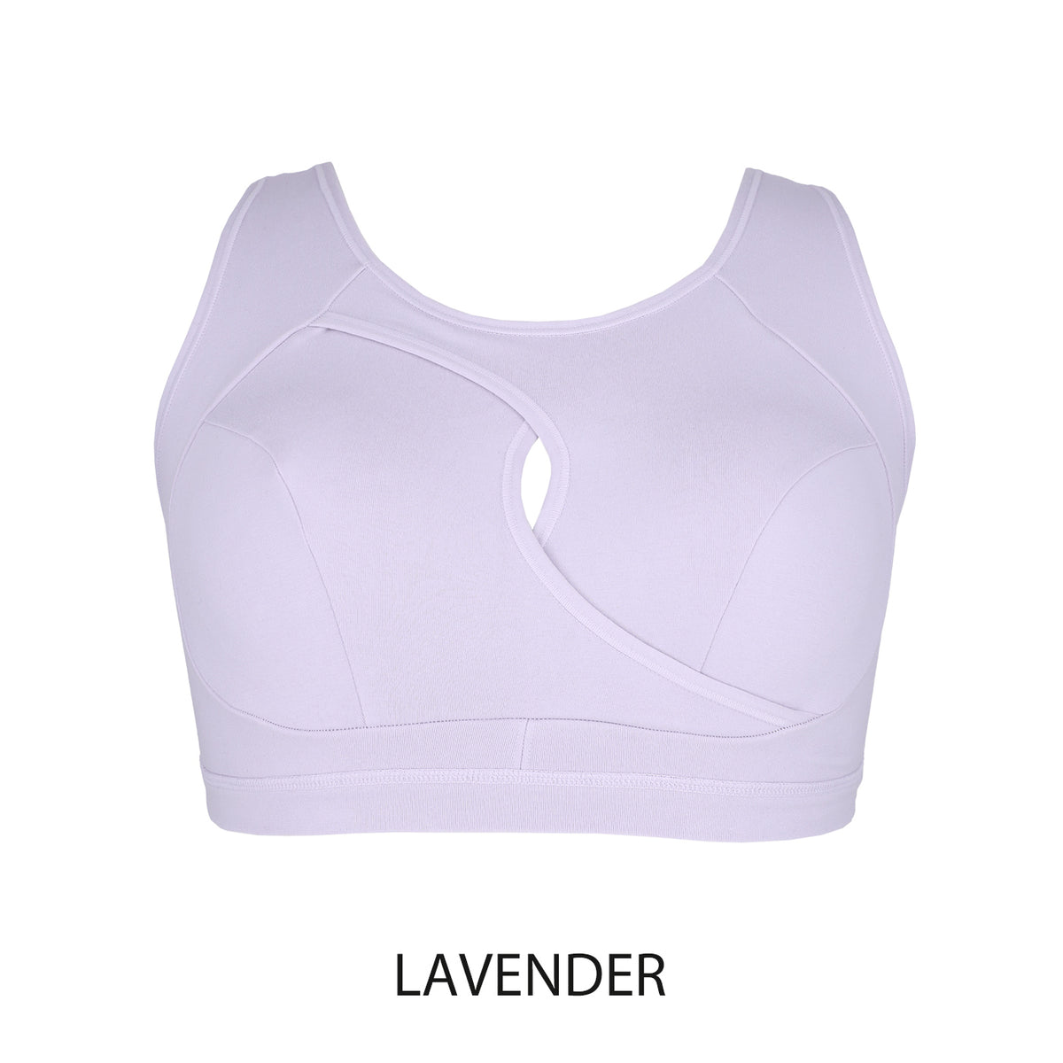 【3L~10L】ハーフトップブラ・おやすみ用シアバター加工(ラベンダー)_90430-40