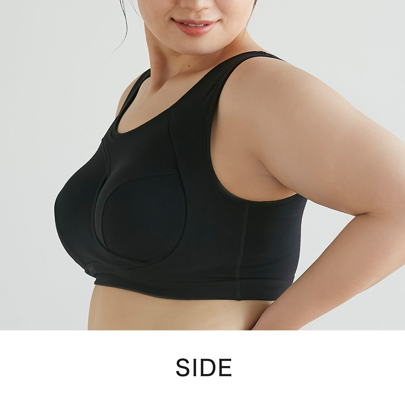 【3L~10L】ハーフトップブラ・おやすみ用シアバター加工(ネイビー)_90430-36