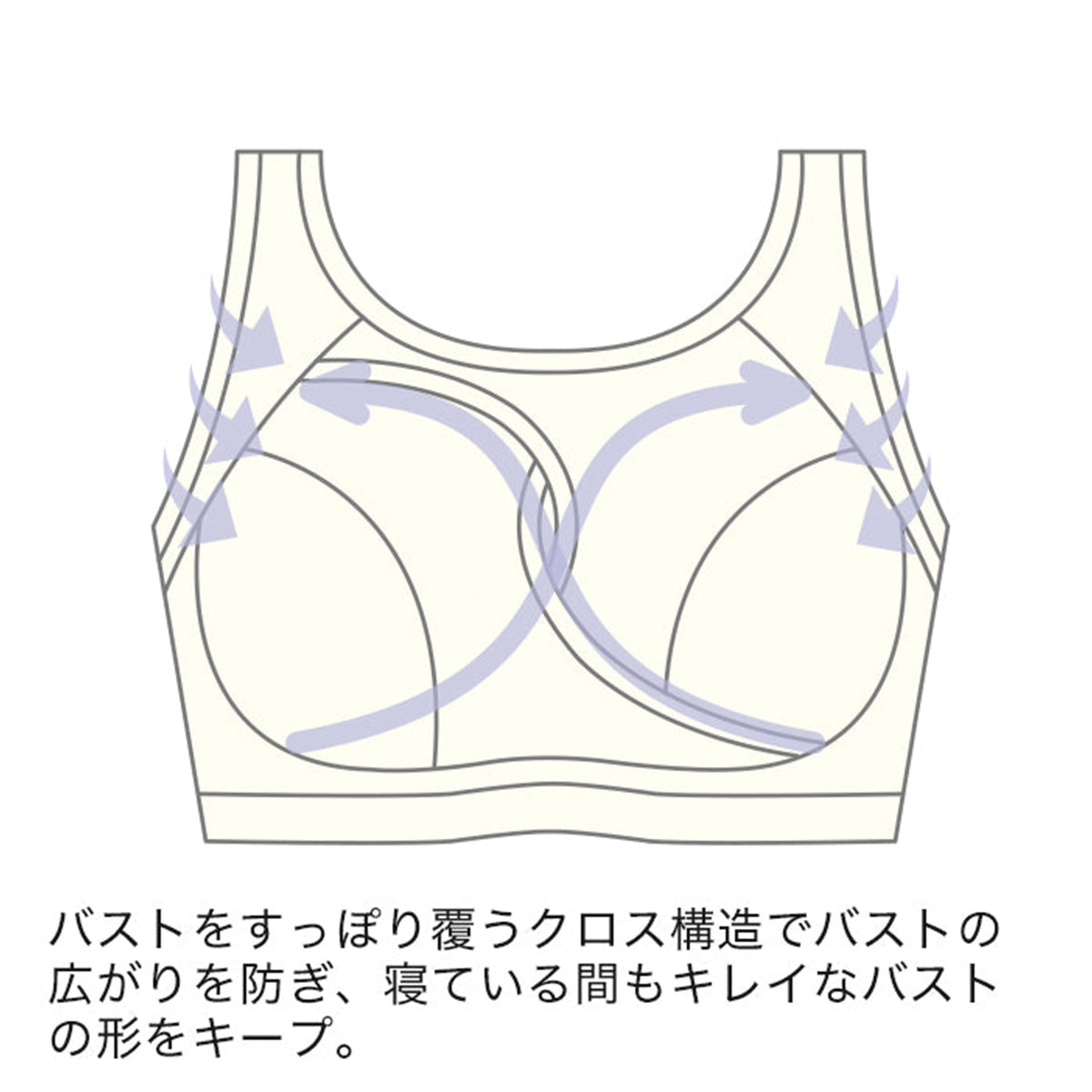 【3L〜10L】ハーフトップブラ・おやすみ用シアバター加工(ピンク)_90430-42