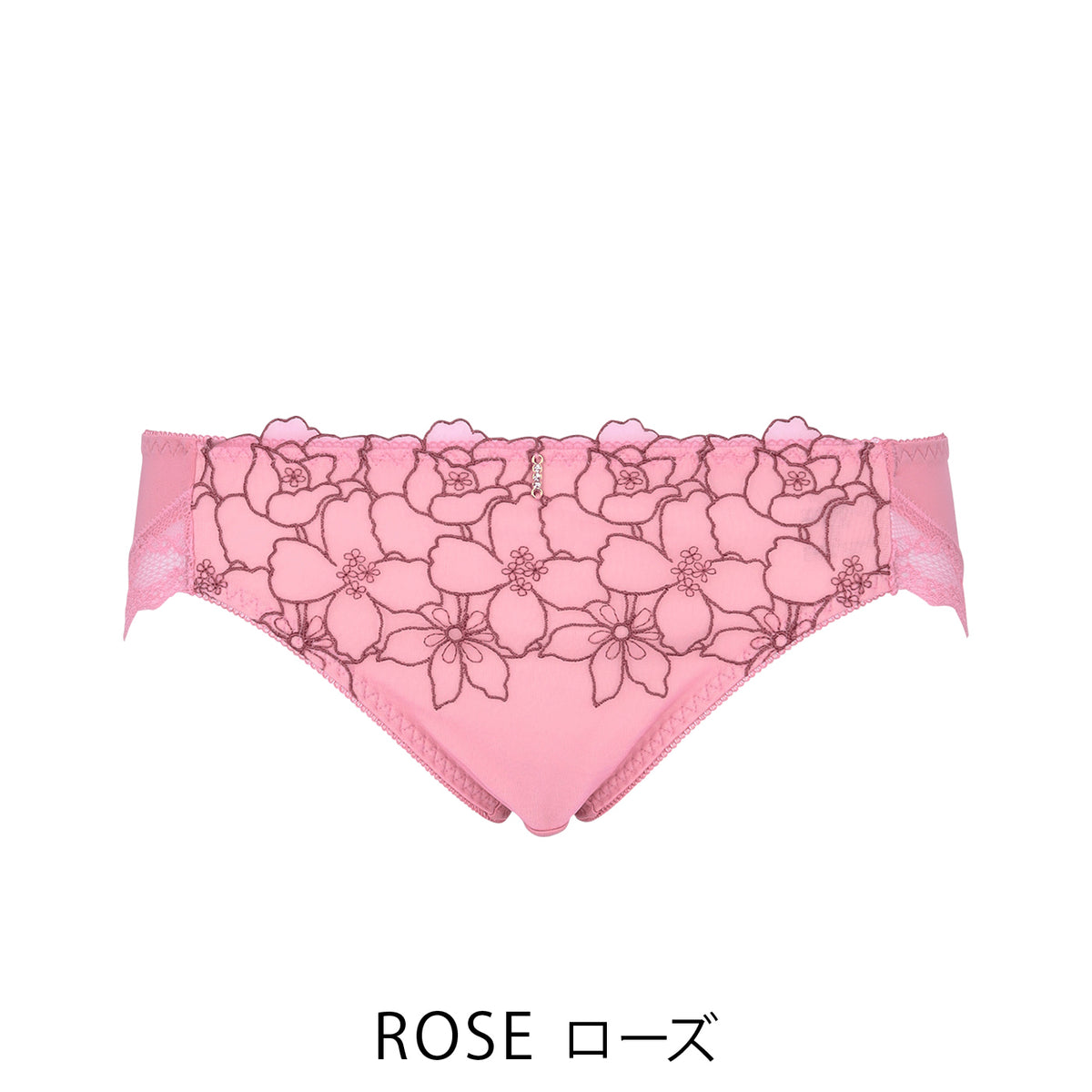 【LL〜5L】デコルリッチブラペアショーツ(ローズ)_90455-41