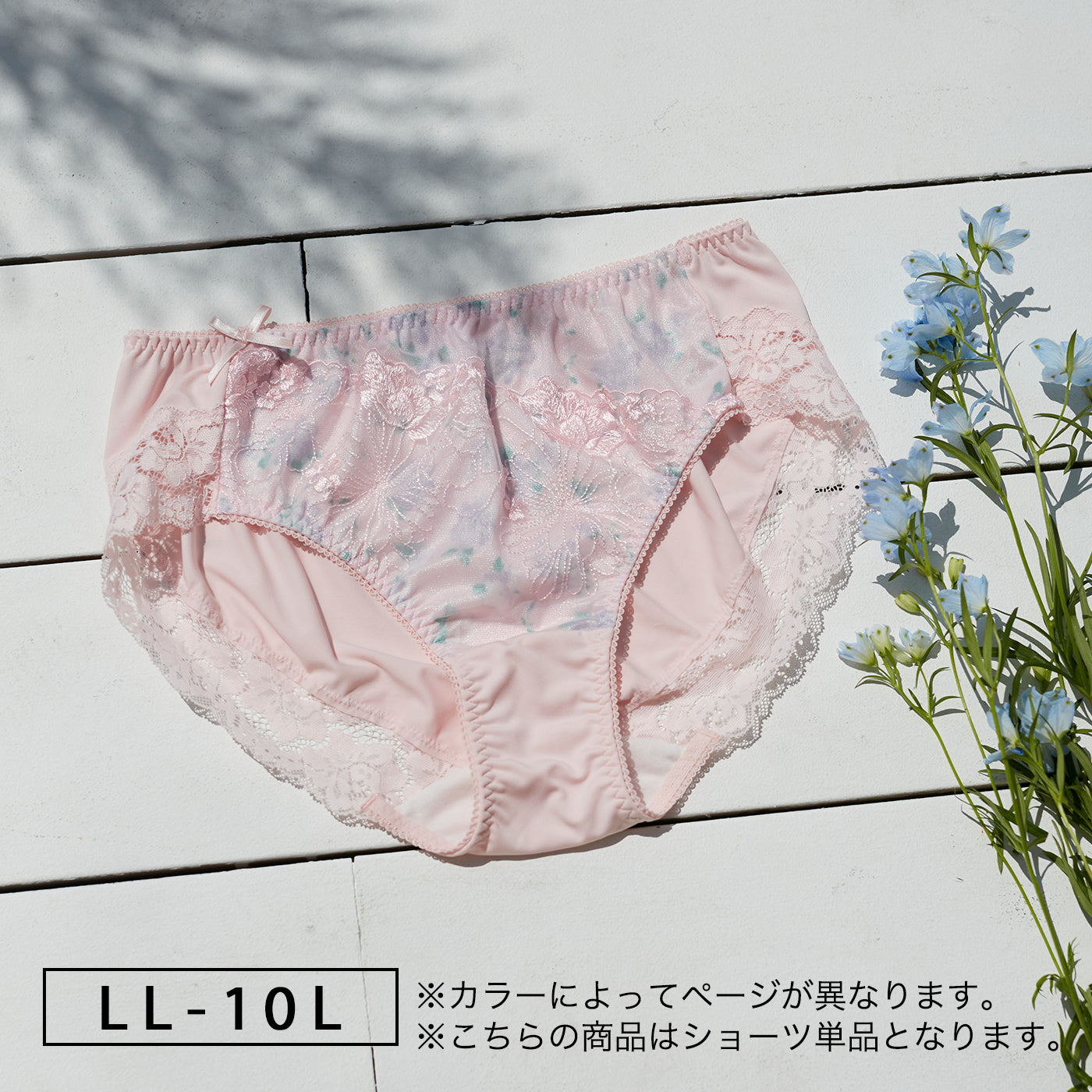 【LL〜10L】しっかりホールド・美胸キーパーペアショーツ（ピンク）_90478-42