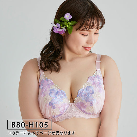 【B80~H105】しっかりホールド・美胸キーパー3/4カップブラ(ピンク)_90479-42