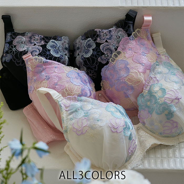 【B80~H105】しっかりホールド・美胸キーパー3/4カップブラ(ブラック)_90479-51