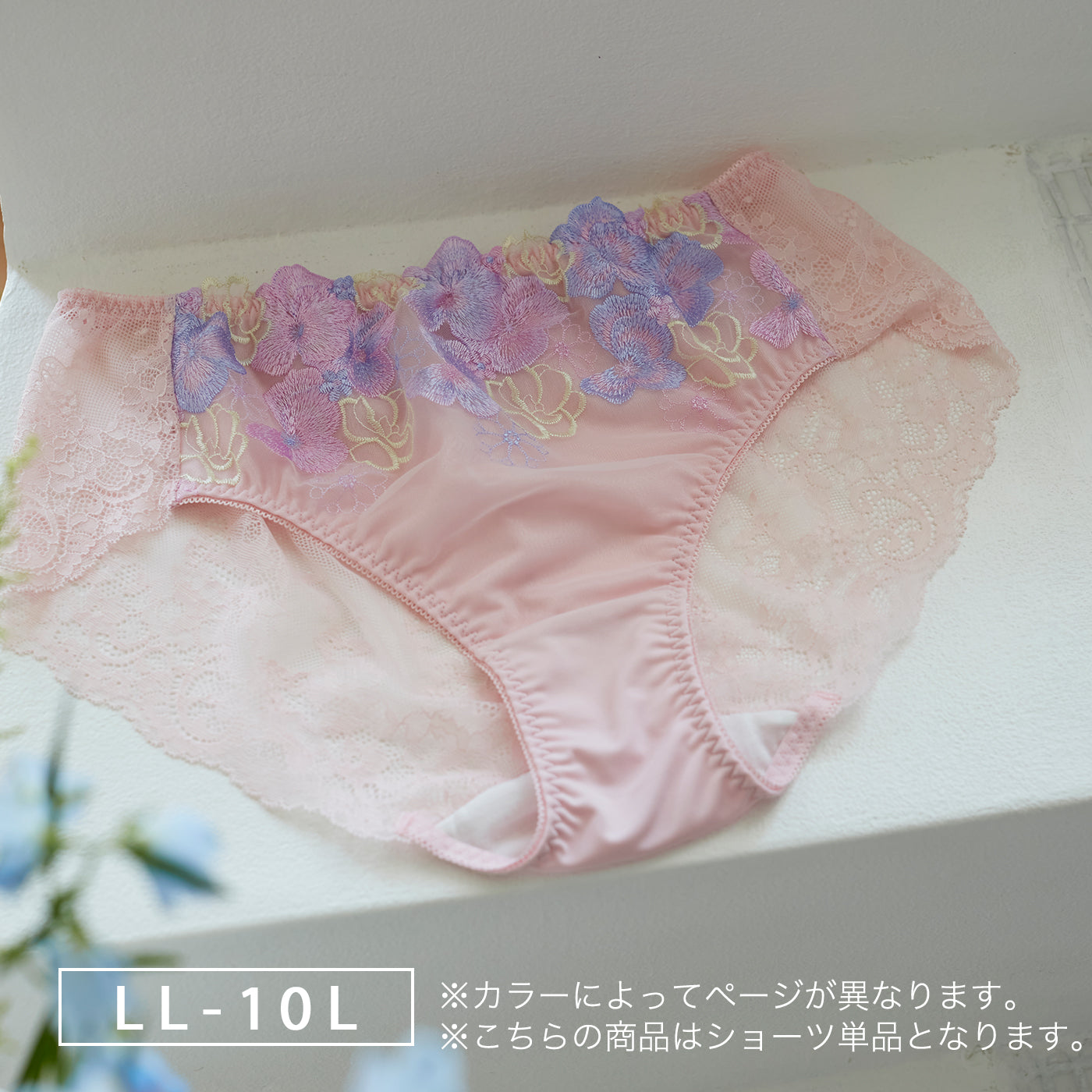 【LL~10L】しっかりホールド・美胸キーパーペアショーツ(ピンク)_90480-42