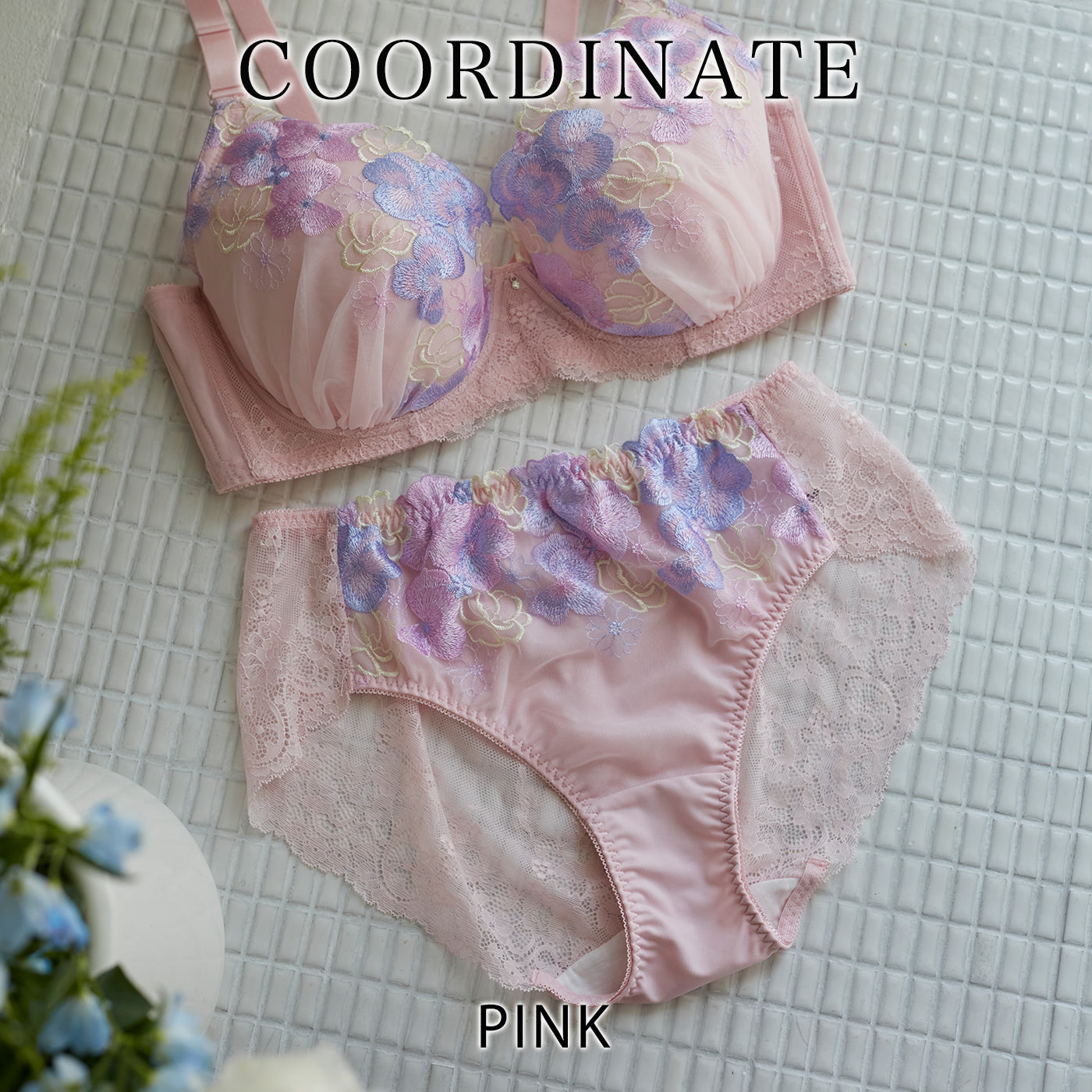 【LL~10L】しっかりホールド・美胸キーパーペアショーツ(ピンク)_90480-42