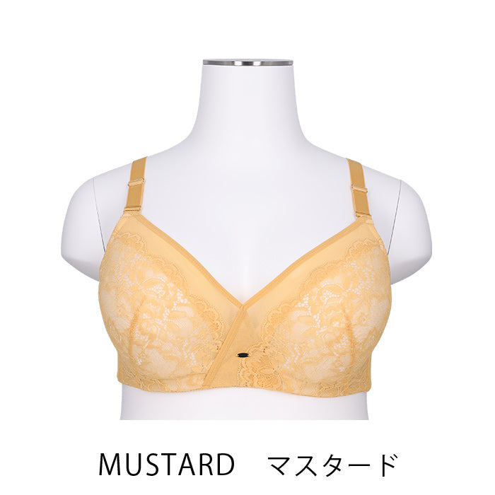 【B80~H105】しっかりホールド・美胸キーパー3/4カップブラ(マスタード)_90488-21