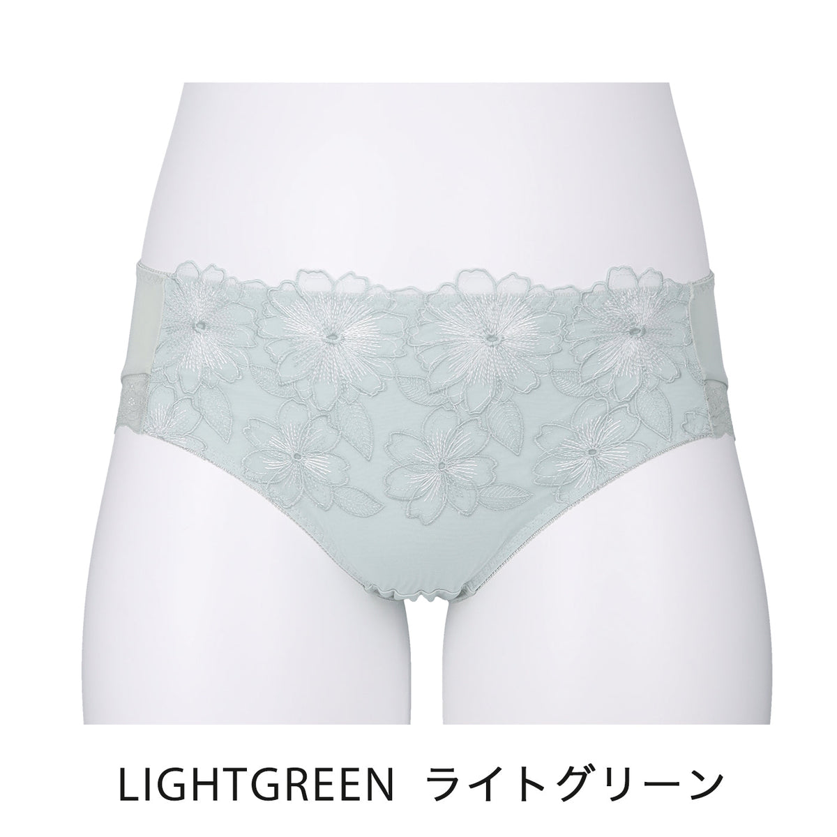 【3L~5L】スマートラインブラペアショーツ(ライトグリーン)_90495-28
