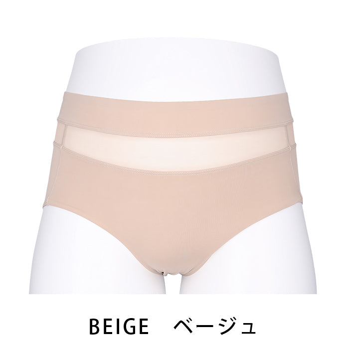 【3L~5L】ストラップレスハーフカップブラ・ペアショーツ(ベージュ)_90501-54