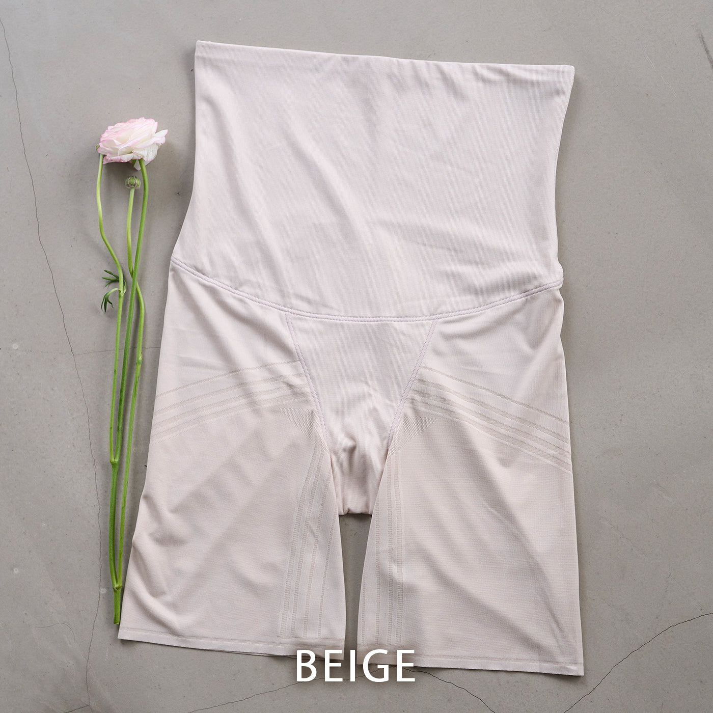 【3L~5L】超ハイウエストロングガードルショーツ(ベージュ)_90502-54