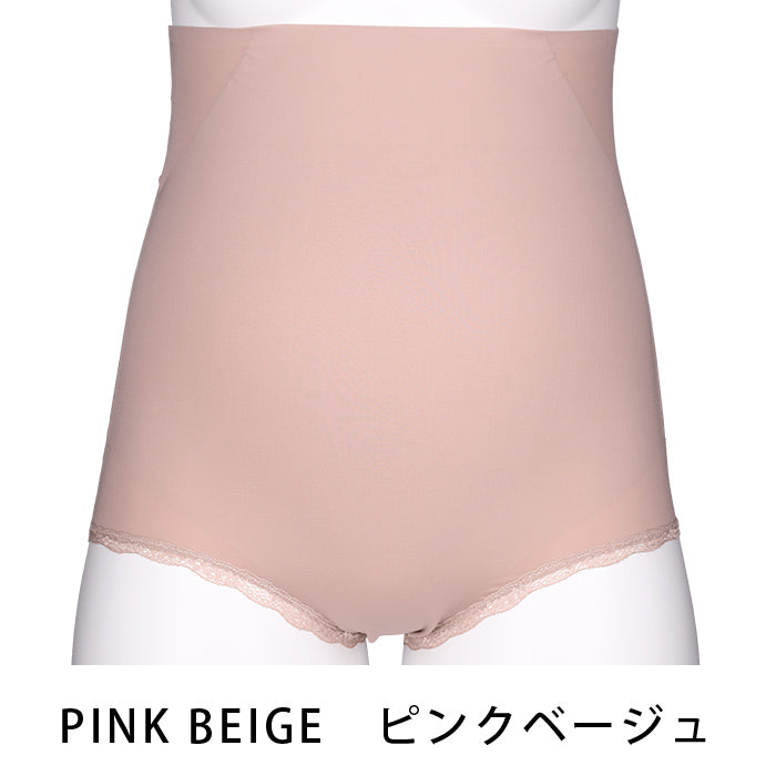 【3L~5L】ハイウエストガードルショーツ(ピンクベージュ)_90503-58