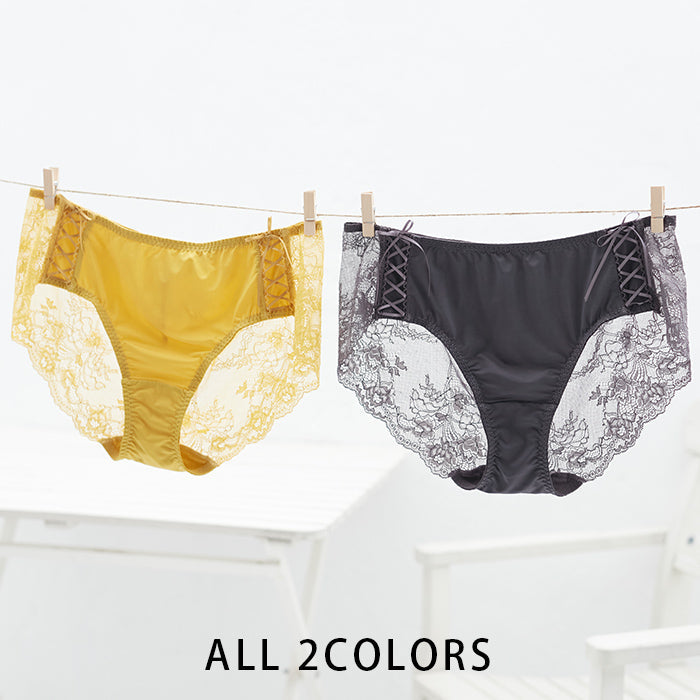 【3L〜5L】ストラップレス ハーフカップブラ ペアショーツ(チャコール)_90505-47