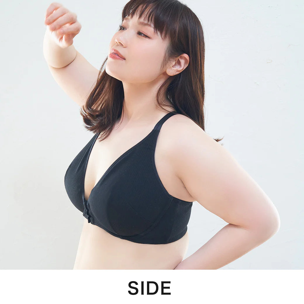 【E85〜G95】フロントホックフルカップブラジャー(ブラック)_90508-51