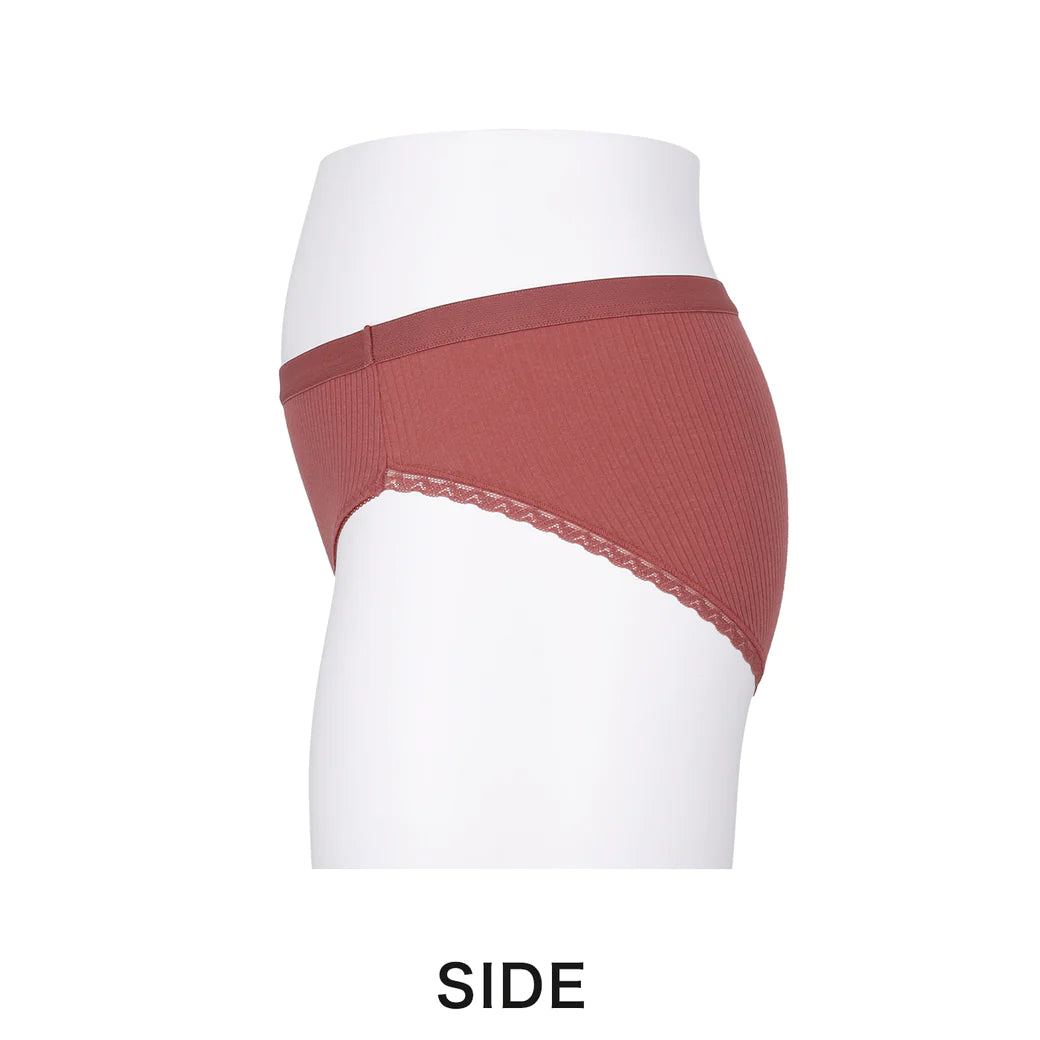 【3L〜5L】フロントホックブラペアショーツ(テラコッタ)_90512-18