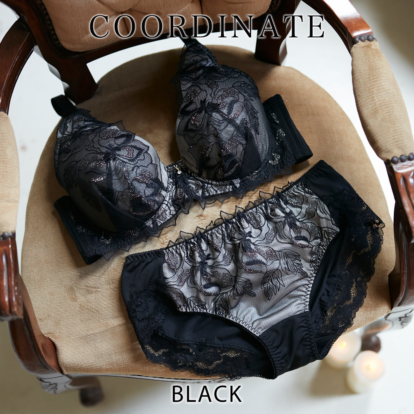 【B80〜H105】しっかりホールド・美胸キーパー3/4カップブラ(フルカップタイプ)(ブラック)_90525-51