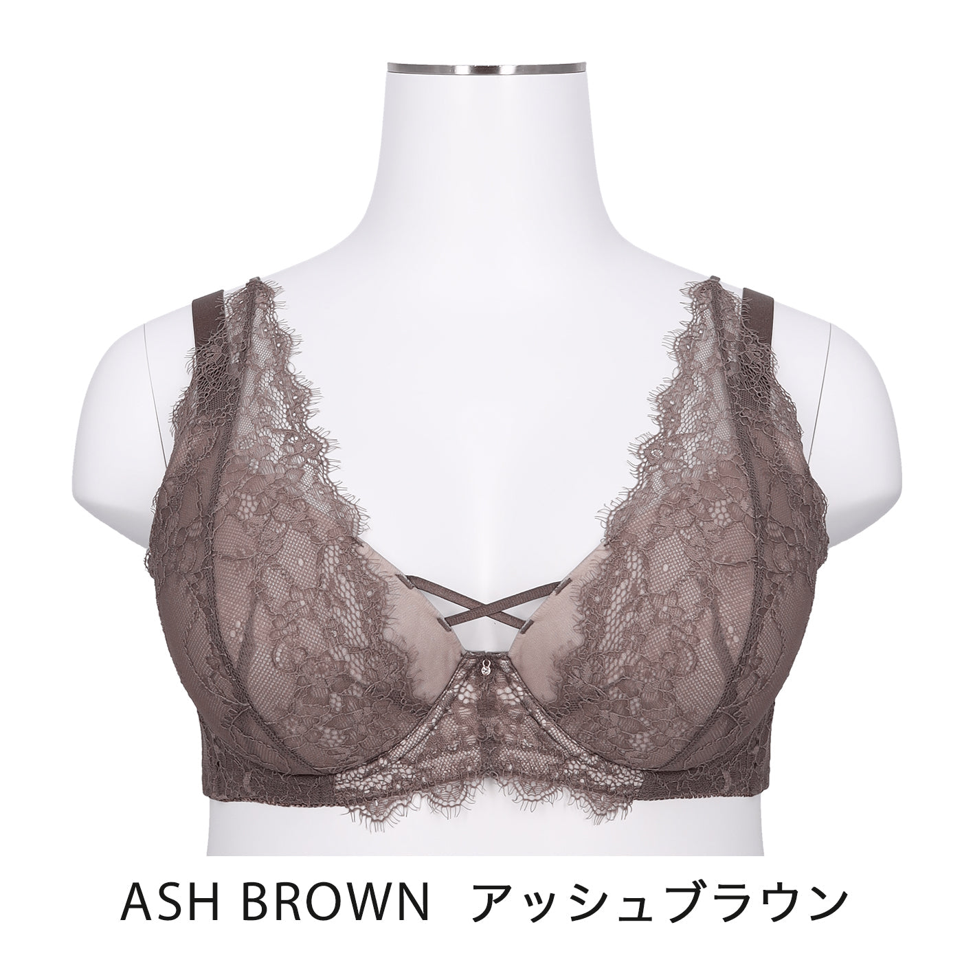 【B80〜H105】しっかりホールド・美胸キーパー3/4カップブラ(フルカップタイプ)(アッシュブラウン)_90527-58
