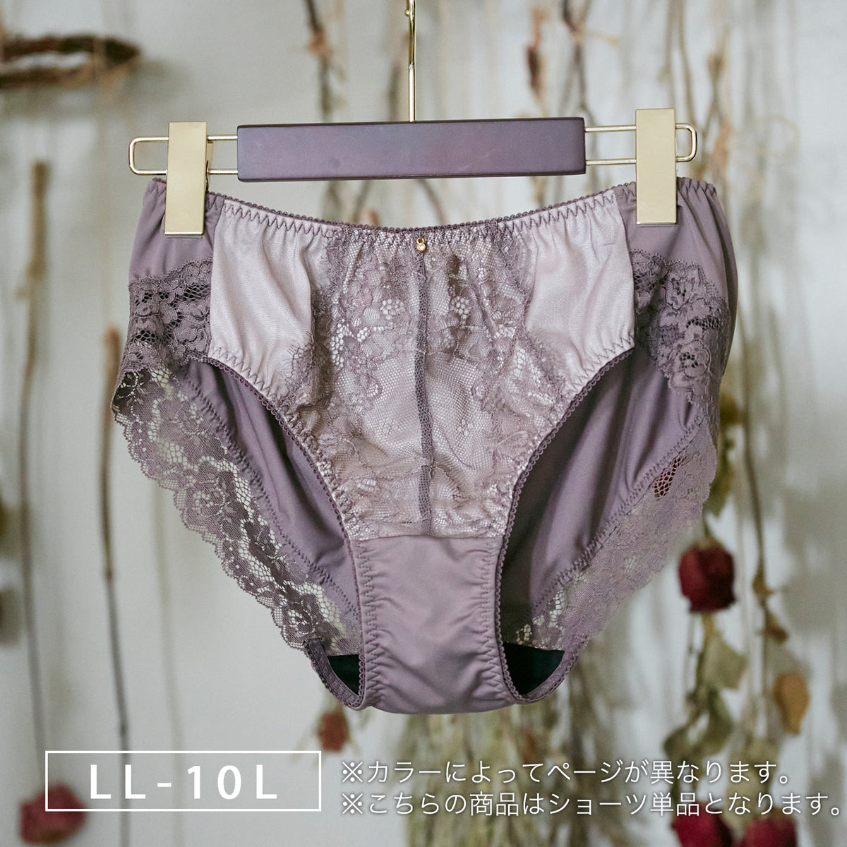 【LL〜10L】しっかりホールド・美胸キーパーペアショーツ(アッシュブラウン)_90528-58