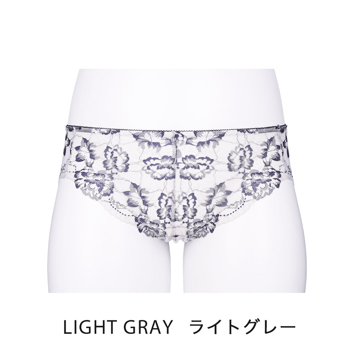 【LL~10L】美胸ノンワイヤー+ペアショーツ(ライトグレー)_90535-49