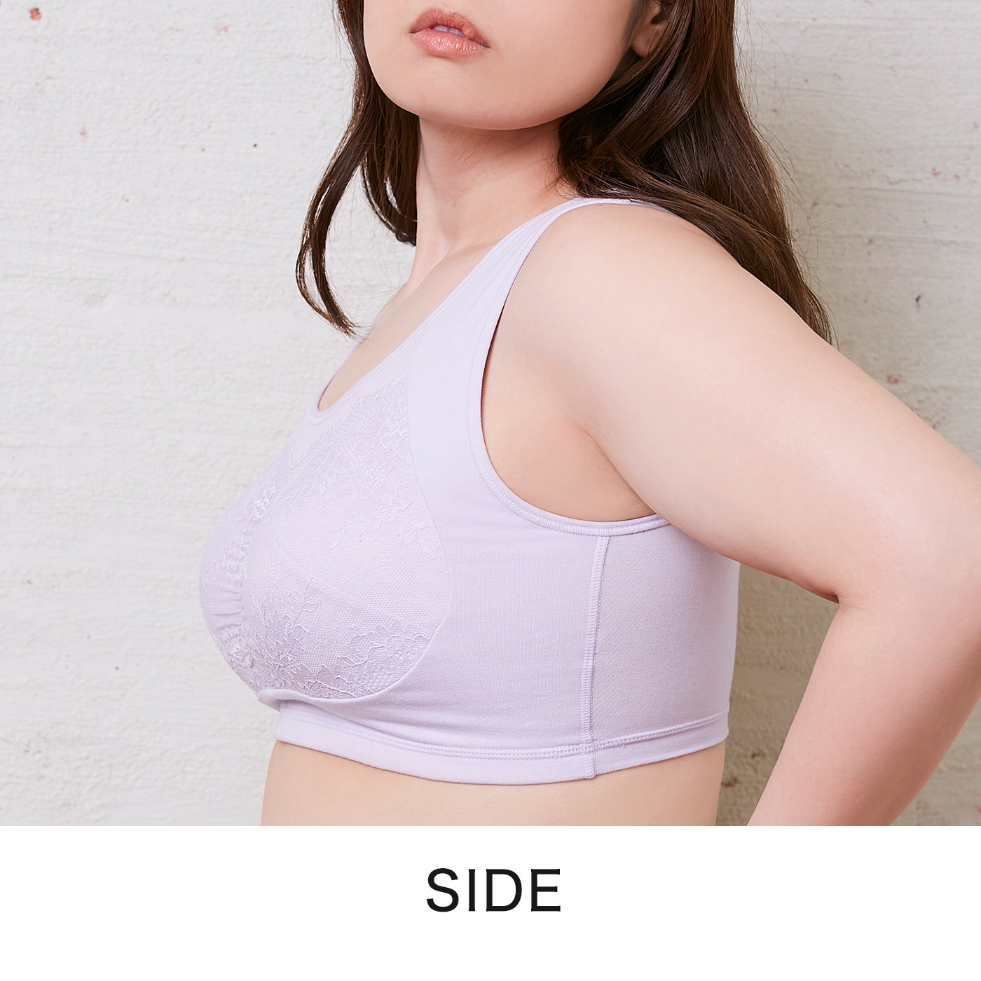 【LL~10L】ハーフトップブラ・おやすみ用(ラベンダー)_90536-40