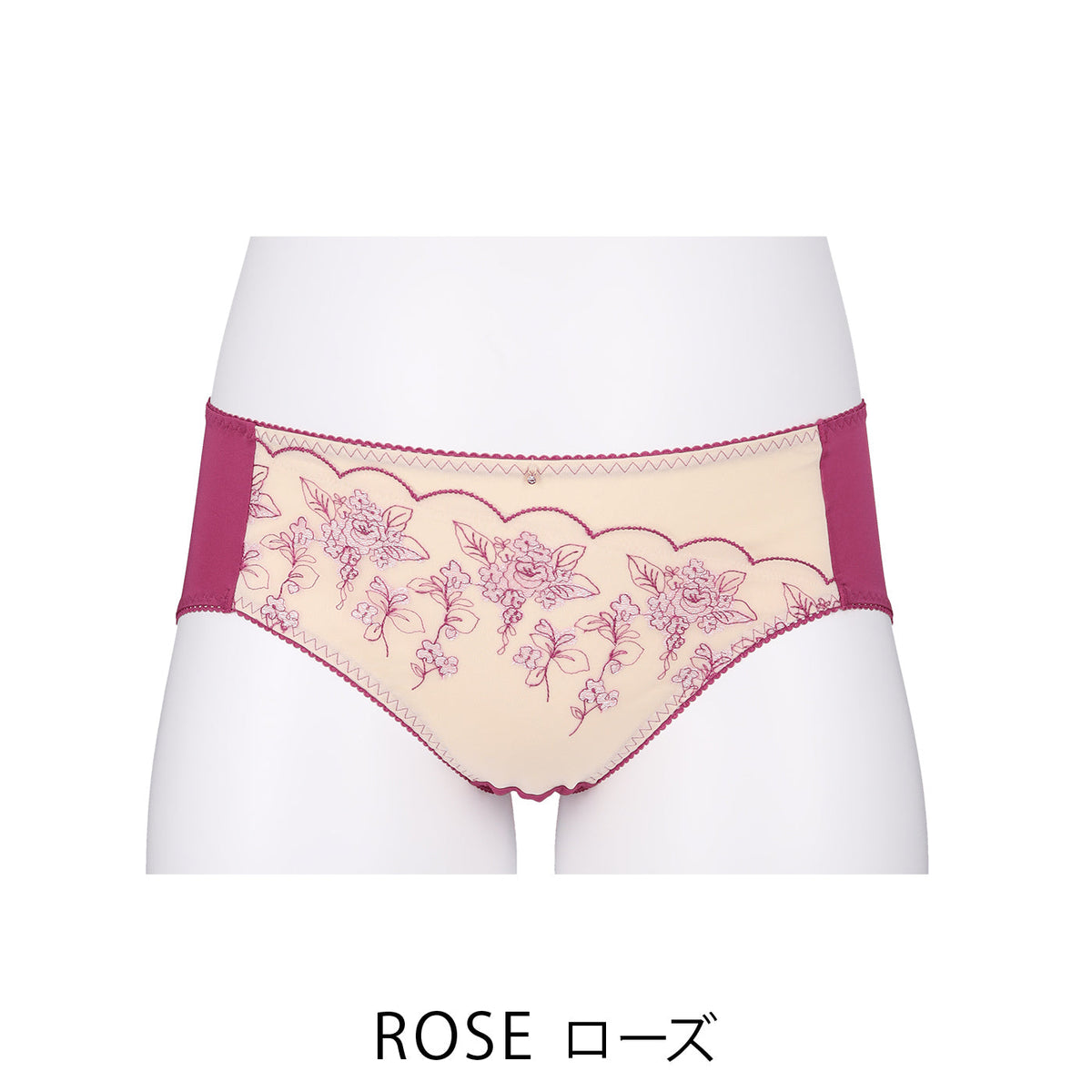 【LL~10L】しっかりホールド・美胸キーパーペアショーツ(ローズ)_90547-41