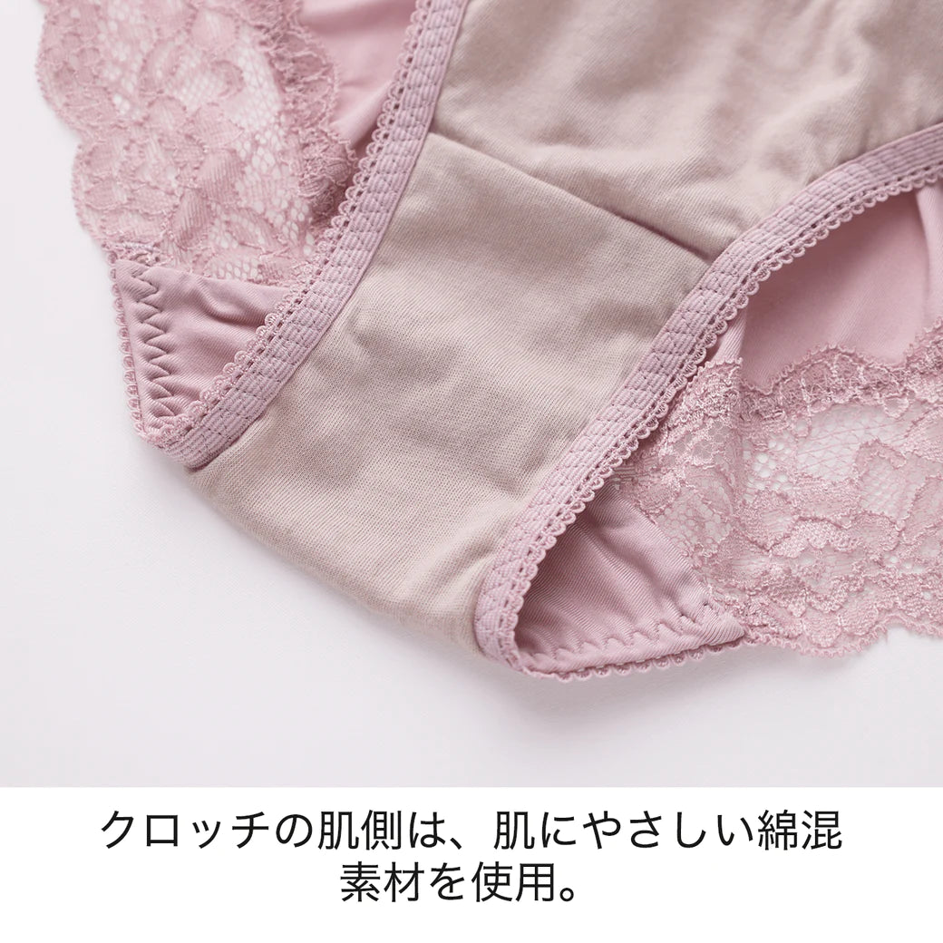 【LL~5L】しっかりホールド・美胸キーパーペアショーツ(ピンク)_90549-42