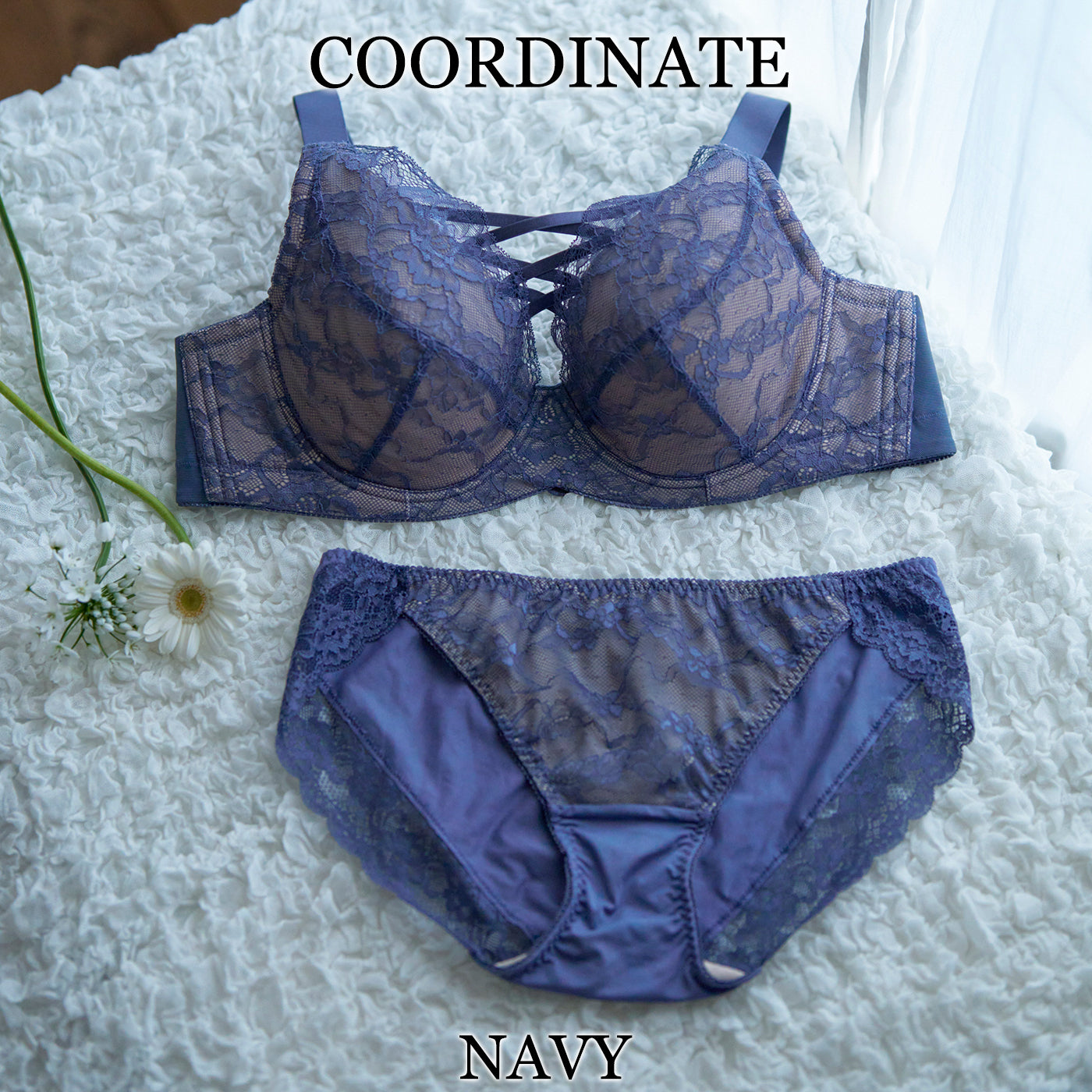 【5L〜10L】美胸キーパーグランリフトペアショーツ浅ばきタイプ(ネイビー)_90555-36