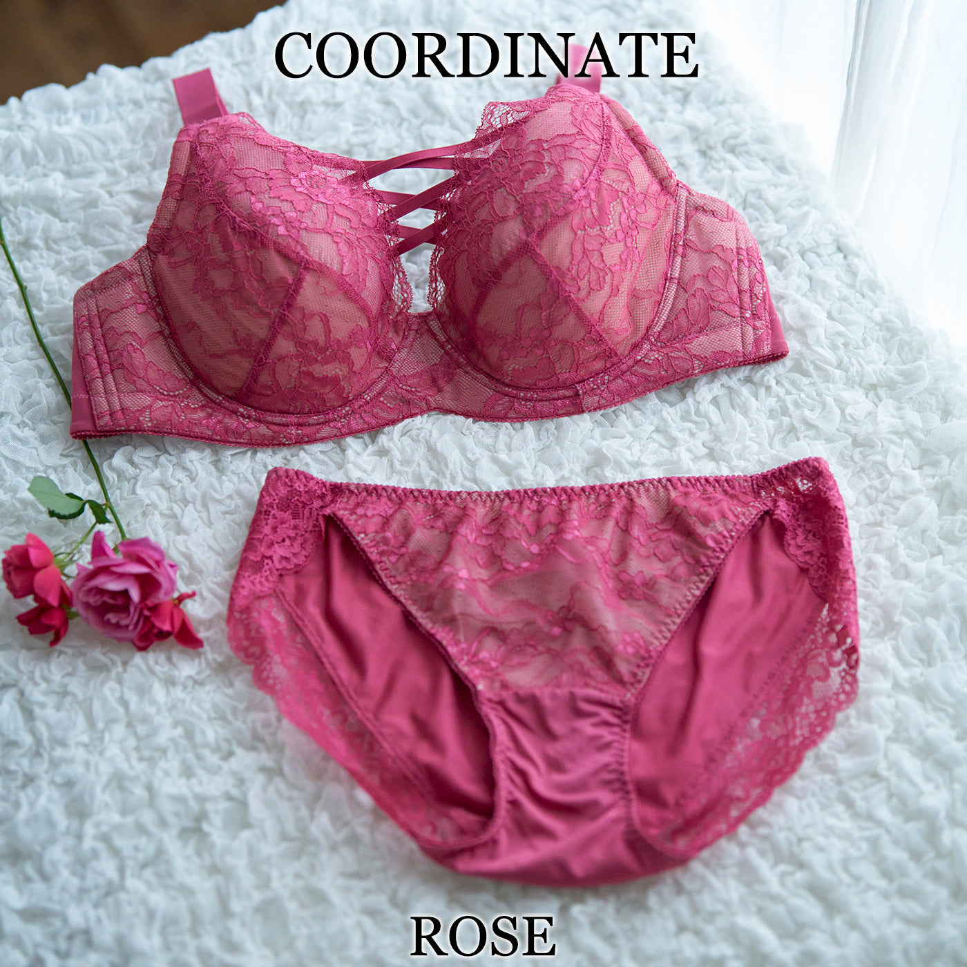 【D〜J140まで全65サイズ】美胸キーパーグランリフト フルカップブラ(ローズ)_90553-41