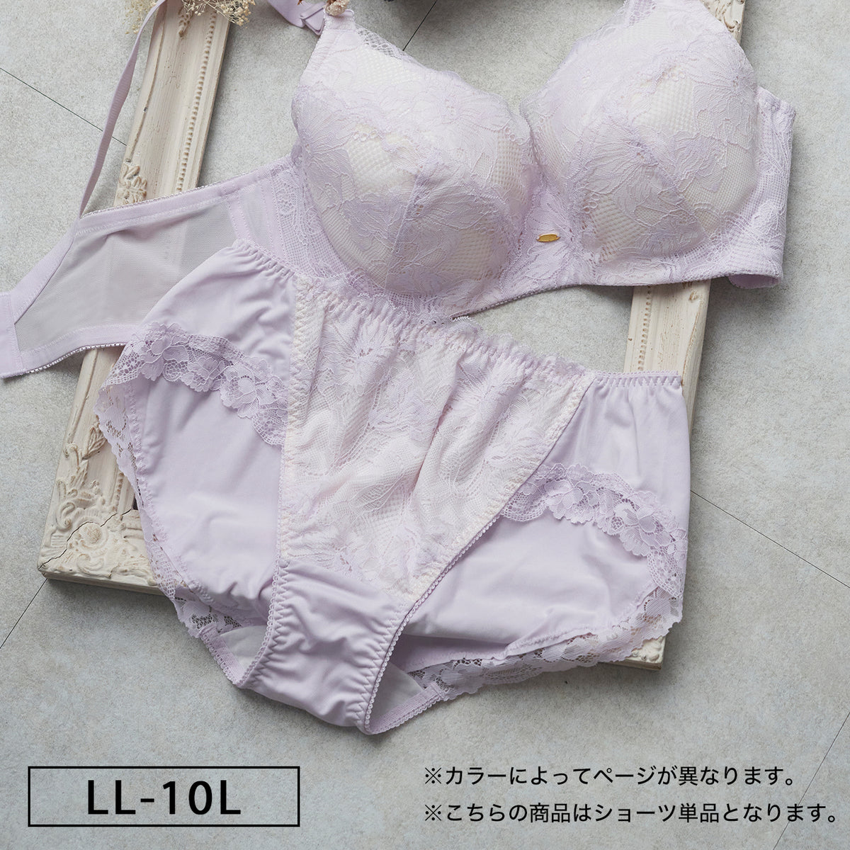 【LL~10L】しっかりホールド・美胸キーパー3/4カップペアショーツ_90564-40