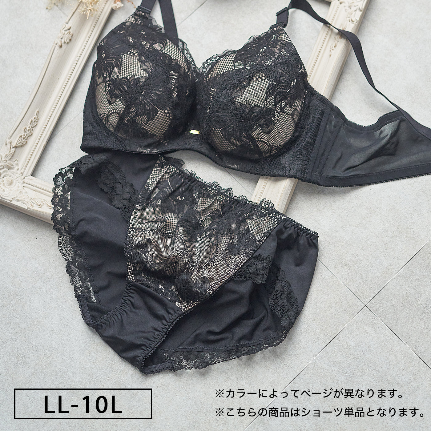 【LL~10L】しっかりホールド・美胸キーパー3/4カップペアショーツ_90564-51