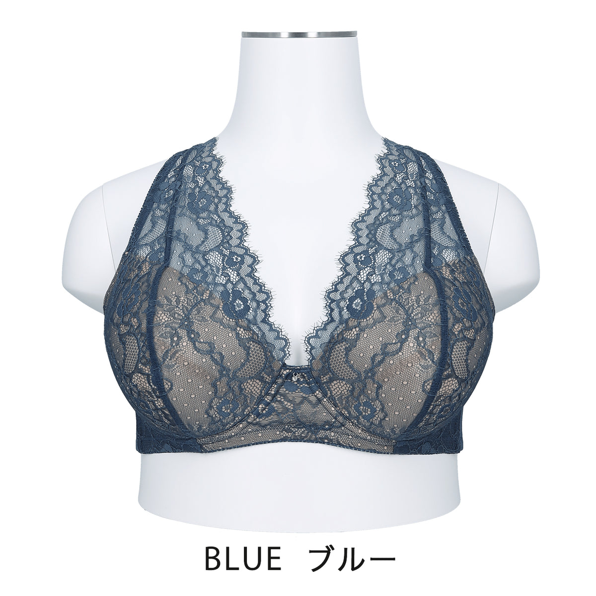 【B80~H105】しっかりホールド・美胸キーパーフルカップブラ(ブルー)_90566-33