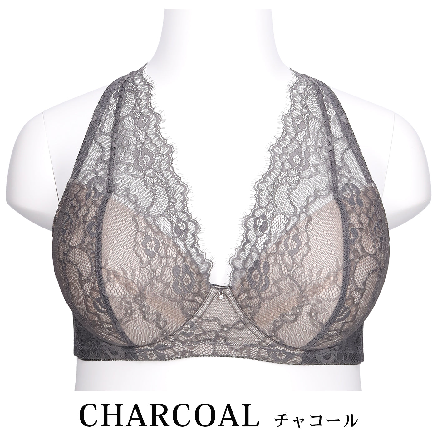 【C85〜H105】しっかりホールド・美胸キーパーフルカップブラ(チャコール)_90566-47