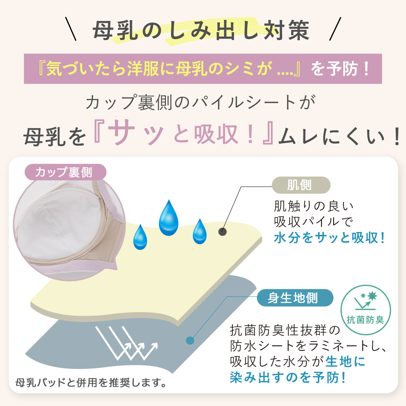 【3L~10L】マタニティノンワイヤーブラ(ブラック)_90568-51
