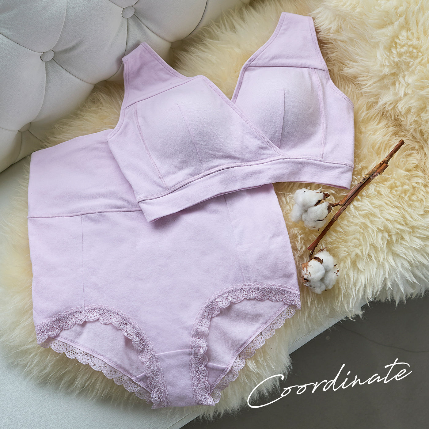 【3L~10L】マタニティオーガニック超深ばきショーツ(ラベンダー)_90571-40