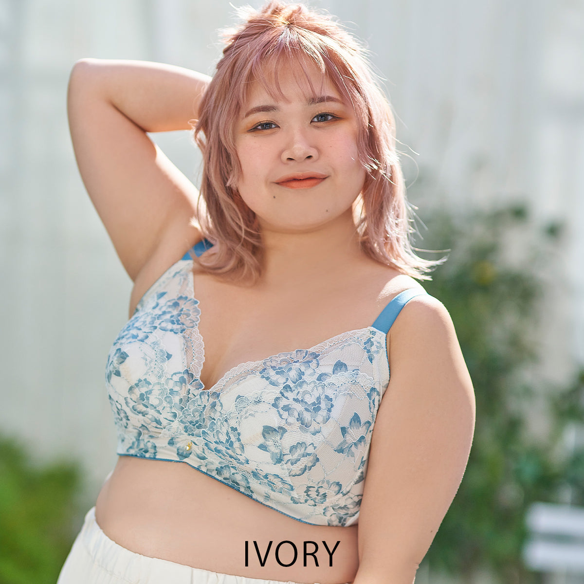 【B80~H105】美胸ノンワイヤー+( アイボリー)_90577-44