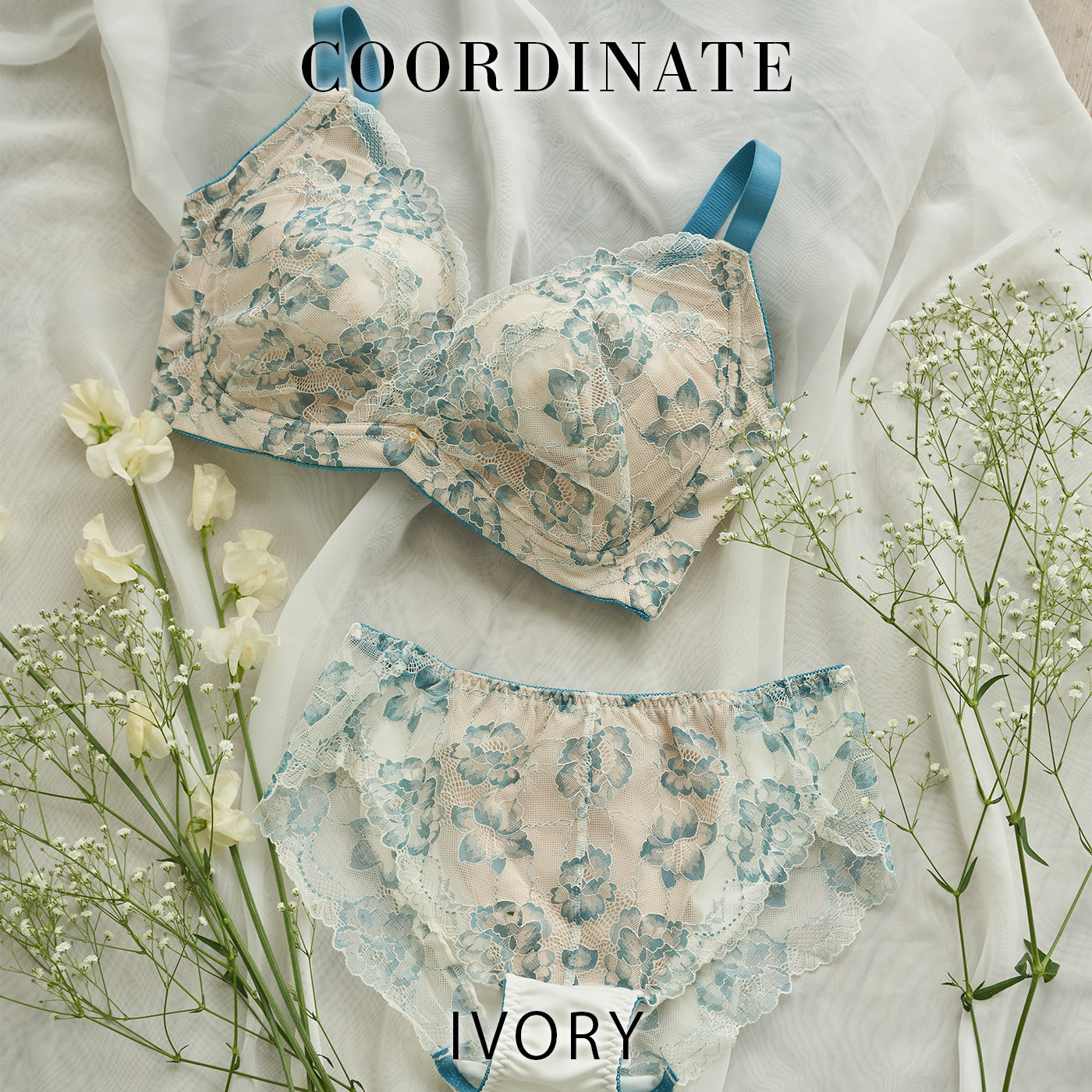 【B80~H105】美胸ノンワイヤー+( アイボリー)_90577-44