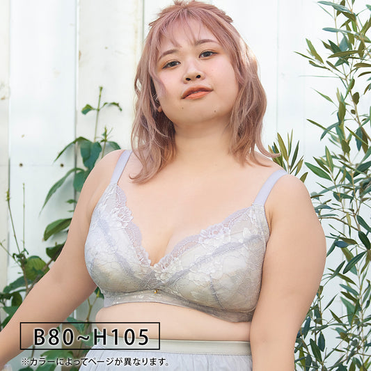 【B80~H105】美胸ノンワイヤー+(グレー)_90577-48