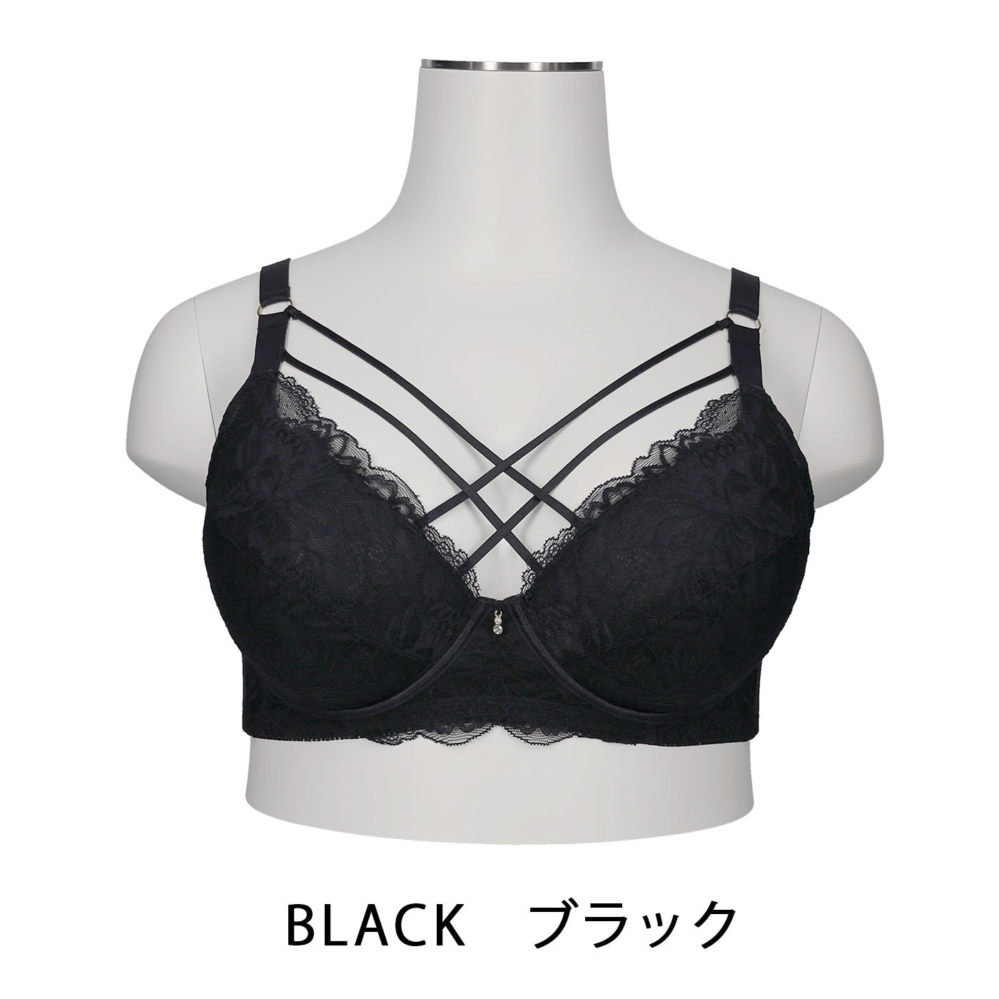 【C85~H105】しっかりホールド・美胸キーパー3/4カップブラ(ブラック)_90583-51