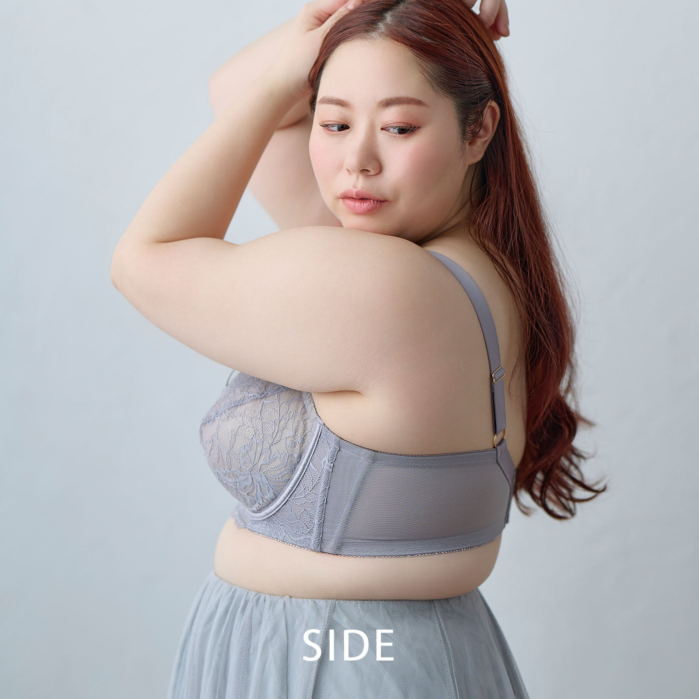 【C85~H105】しっかりホールド・美胸キーパー3/4カップブラ(グレー)_90583-48